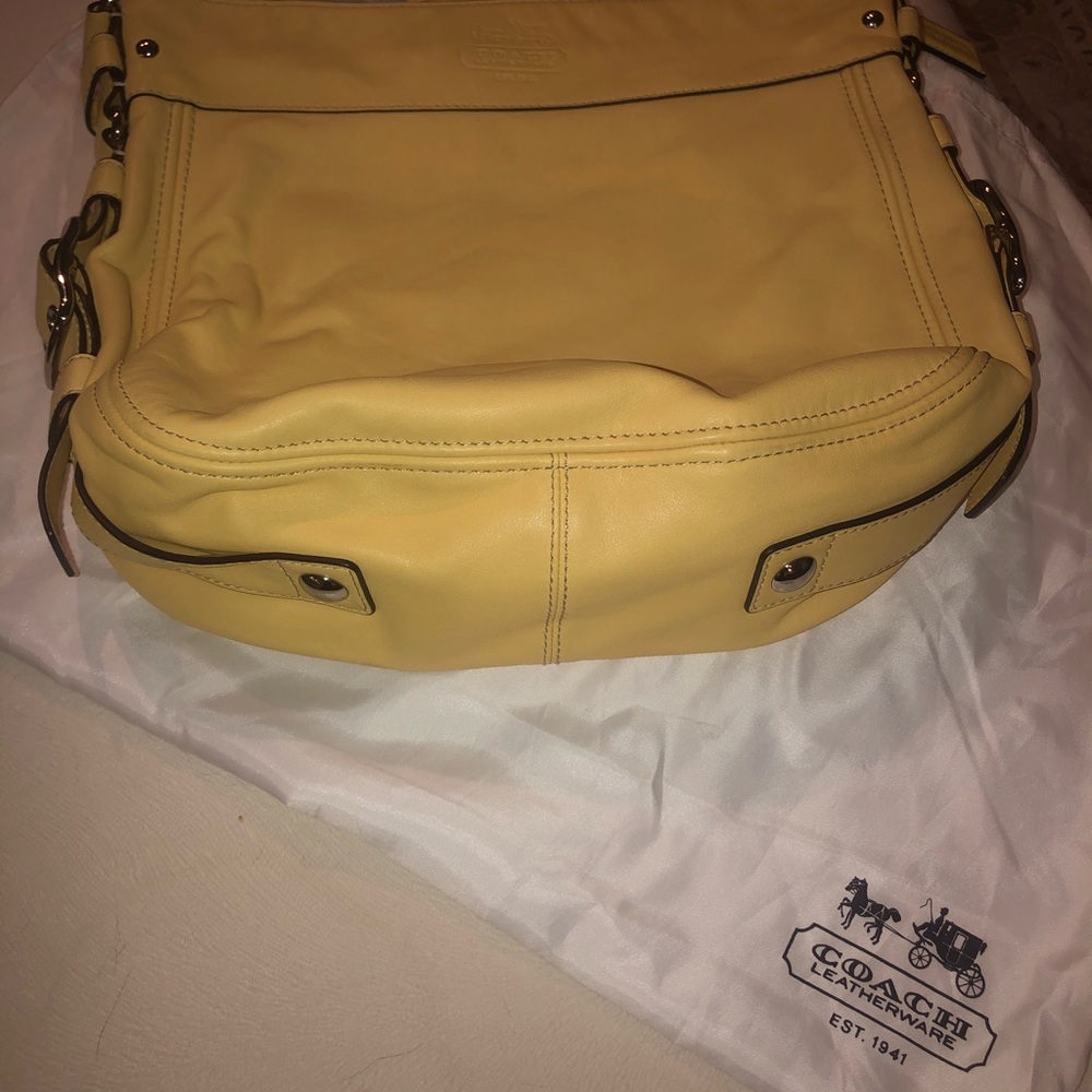 Authentic COACH Zoie canary yellow shoulder bag